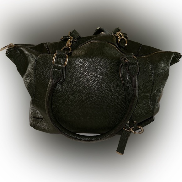 JustFab Handbags - Olive Purse with Removable Strap
